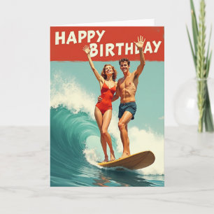 Joyful Surfing Birthday Card