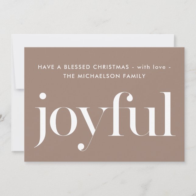 Joyful Sweet Illustrated Print Christmas Holiday (Front)