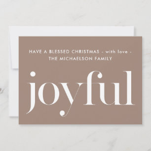 Joyful Sweet Illustrated Print Christmas Holiday