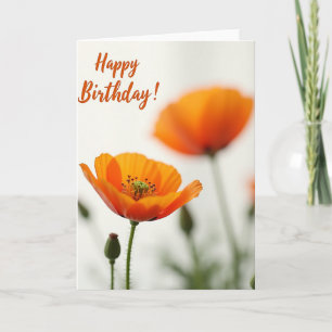 Joyful Tangerine Birthday Card