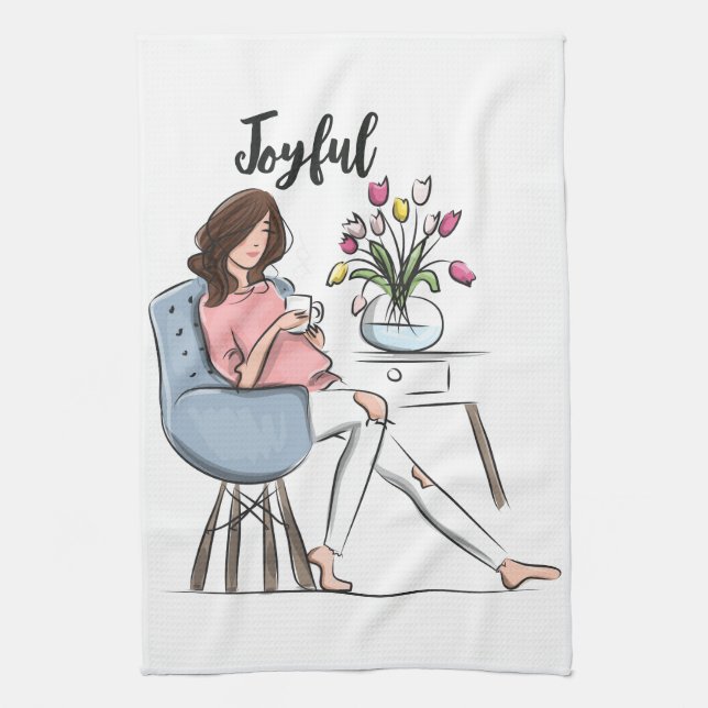 Joyful Tea Towel (Vertical)