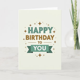 Joyful Teal Gold Card