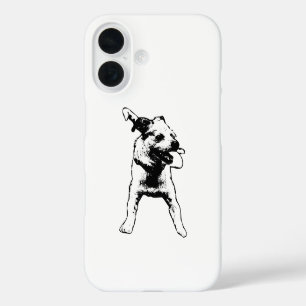 Joyful Terrier Mix Art iPhone Case
