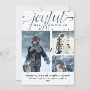 JOYFUL Tidings Photo Colour Matching Typography Holiday Card