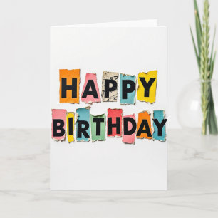 Joyful Torn Paper Card