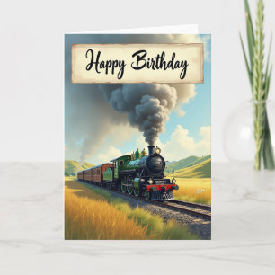 Joyful Train Birthday Card