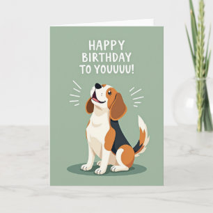 Joyful Tri Colour Pup Birthday Card