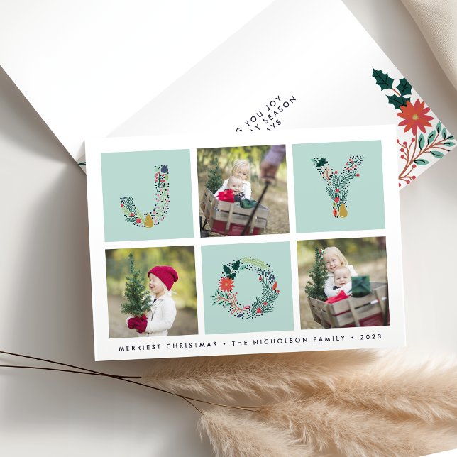 Joyful Type | Folded Holiday Photo Card (Creator Uploaded)