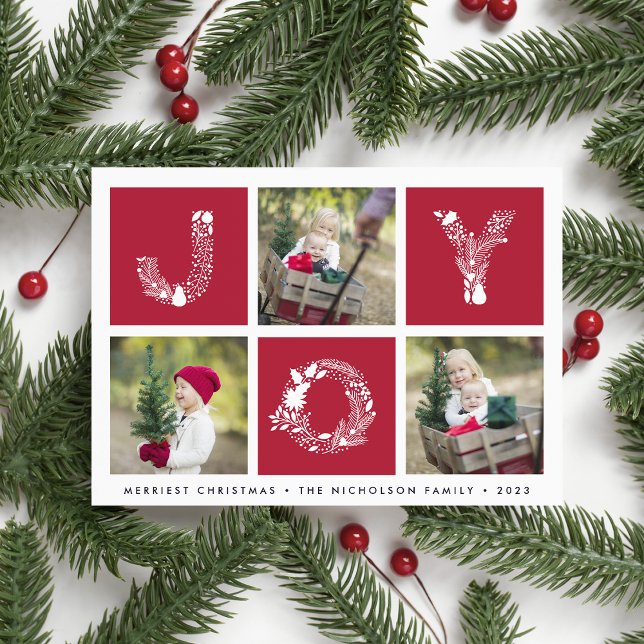 Joyful Type | Three Photo Holiday Card (Creator Uploaded)