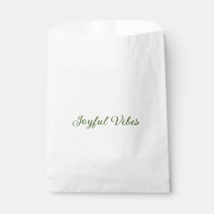 Joyful vibes christmas green holiday family name favour bag