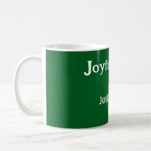 Joyful Vibes green Christmas holidays love family Coffee Mug