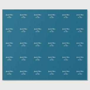 Joyful Vibes green Christmas holidays love family Wrapping Paper