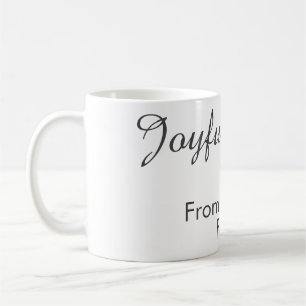 Joyful Vibes red Christmas add family name date Coffee Mug