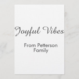 Joyful Vibes red Christmas add family name date  Invitation