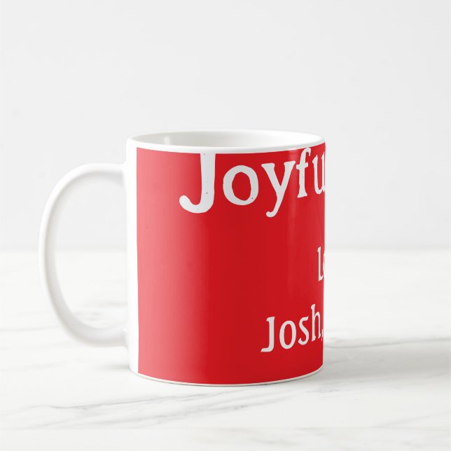 Joyful Vibes red Christmas holidays love family si Coffee Mug (Left)