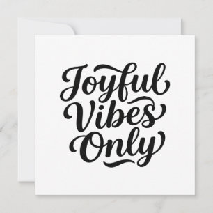 Joyful Vibes Typography Thank You Card