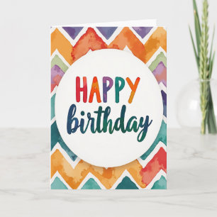 Joyful Vibrant Script Birthday Card