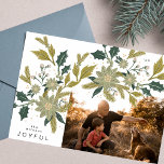 JOYFUL | Vintage CHRISTMAS Botanicals Photo Frame Holiday Card<br><div class="desc">WISH YOUR FAMILY,  FRIENDS A MERRY CHRISTMAS with my Modern JOYFUL | Vintage CHRISTMAS Botanicals Photo Frame Holiday Card. This elegant card includes a photo family a large photo on the front with custom holiday greeting,  date and name.</div>