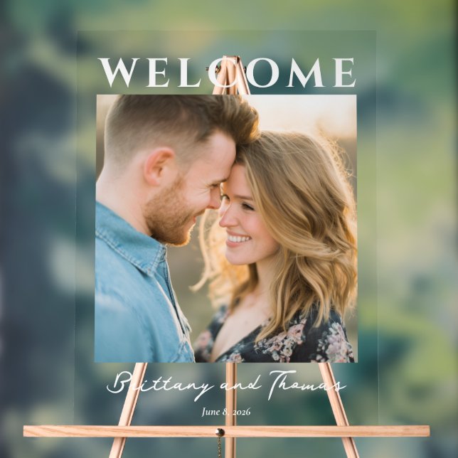 Joyful Warm Classic Photo Acrylic Sign (Neutral)