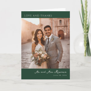 Joyful Warm Romantic Photo Thank You Card
