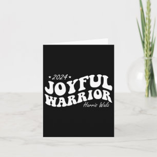 Joyful Warrior Kamala Harris Tim Walz 2024 Groovy Card