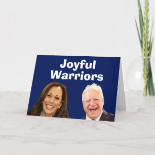 Joyful Warriors Harris and Walz Card