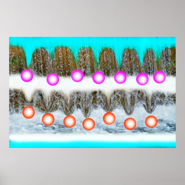 Joyful water spirits art poster (Front)