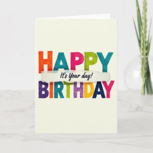 Joyful Watercolor Birthday Card