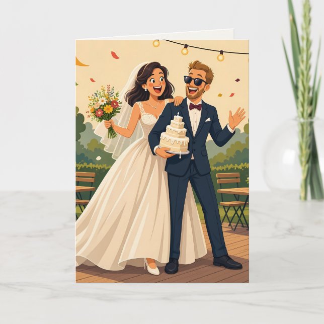 Joyful Wedding Celebration  Card (Front)