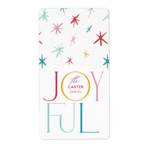 JOYFUL whimsical star modern colorful personalized