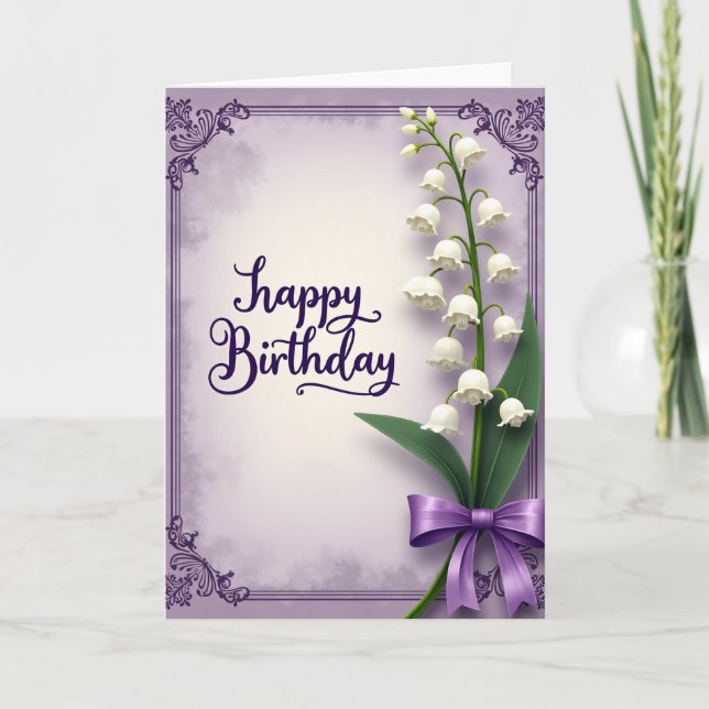 Joyful White Flower Card (Front)
