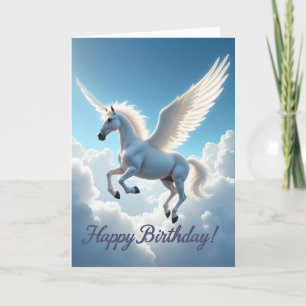 Joyful Winged Horse Birthday Card