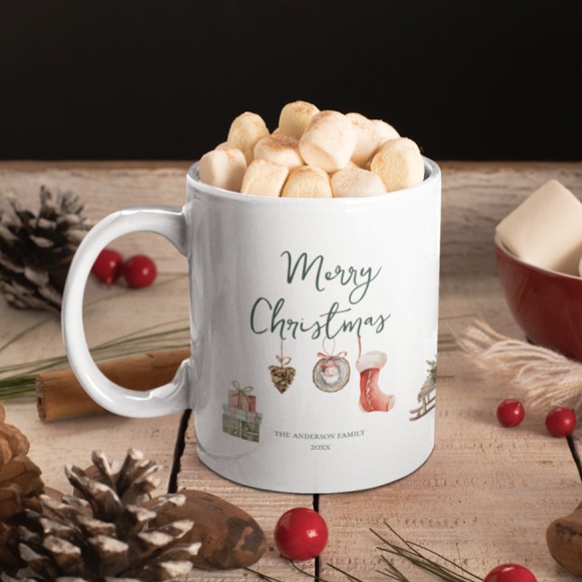 Joyful Winter Moments | Monogram Christmas Coffee Mug (Creator Uploaded)