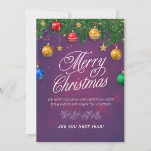 Joyful Wishes: A Festive Christmas Greeting Holiday Card