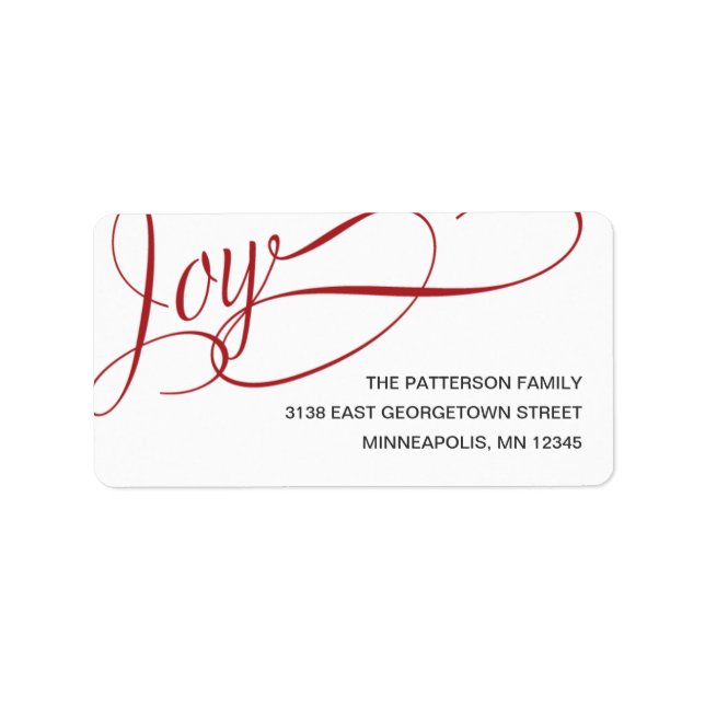 Joyful Wishes Holiday Address Label (Front)