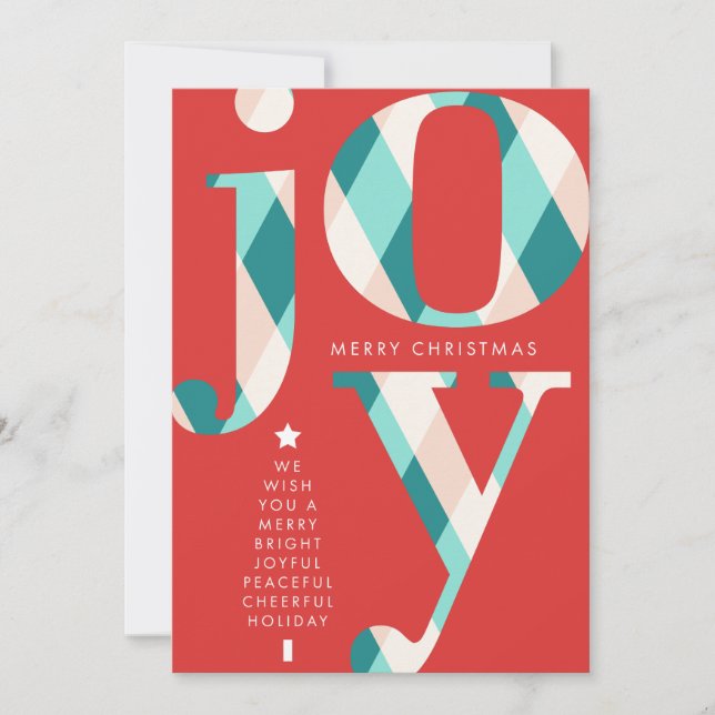Joyful Wishes - Merry Christmas Card (Front)