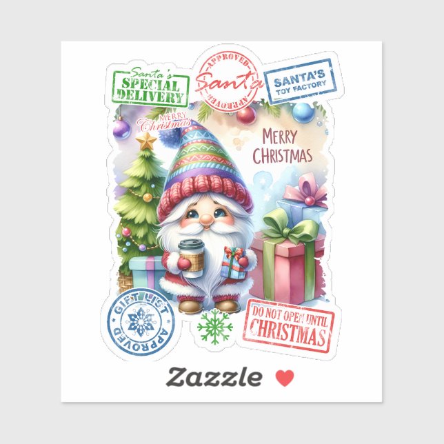 Joyful Xmas Sticker of Santa's Elf (Sheet)