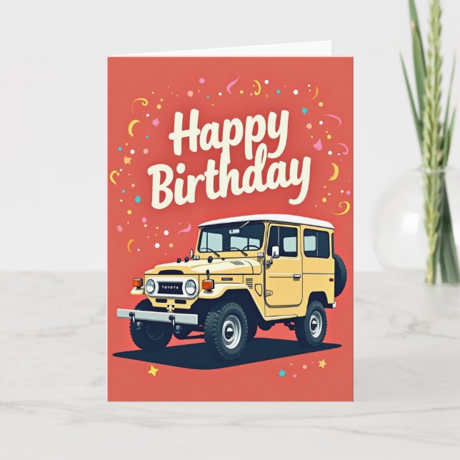 Joyful Yellow Truck Card (Front)