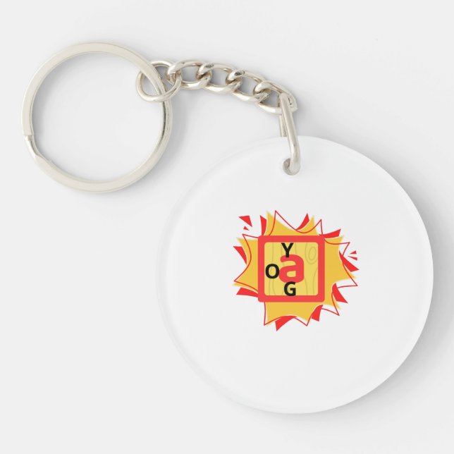 Joyful Yoga Colours Reflect Calm and Energy Key Ring (Front)