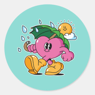 Joyfully Serving In Any Kind Of Weather Classic Round Sticker