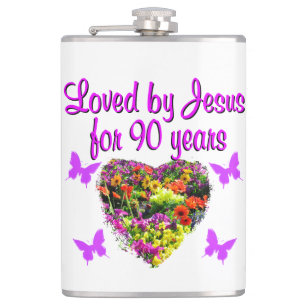 JOYOUS 90 YR OLD HIP FLASK