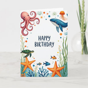 Joyous Aquatic Birthday Card
