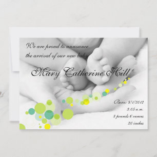 Joyous Arrival - baby announcement card
