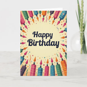 Joyous Birthday Patterned Frame Card