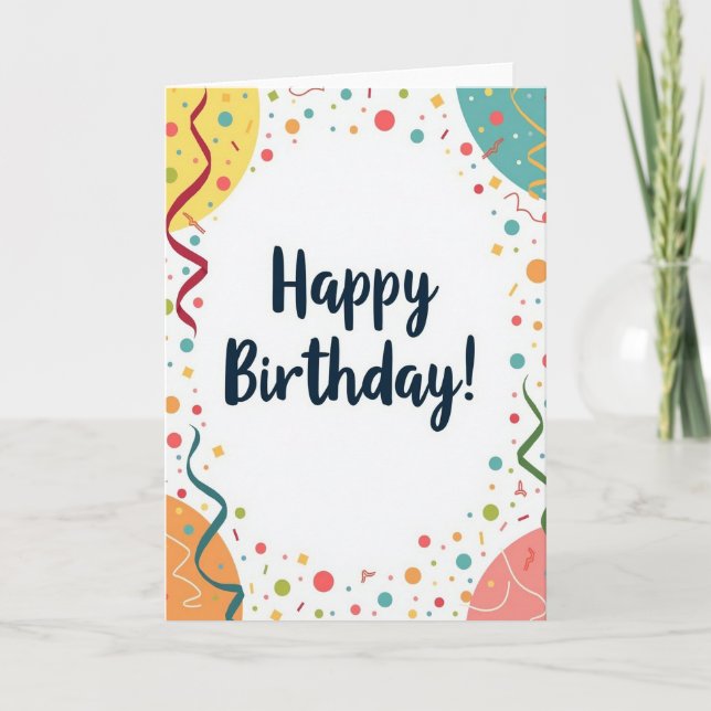 Joyous Burst Birthday Card (Front)