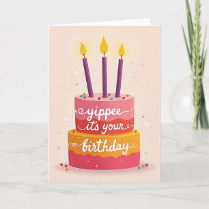 Joyous Cake Birthday Card