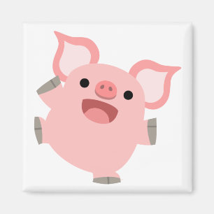 Joyous Cartoon Pig Magnet