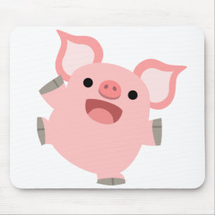 Joyous Cartoon Pig Mousepad