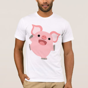 Joyous Cartoon Pig T-Shirt