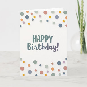 Joyous Confetti Birthday Card